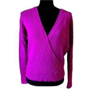 Splendid Womens Purple V-Neck sweater wear 2 ways RS0420X Small